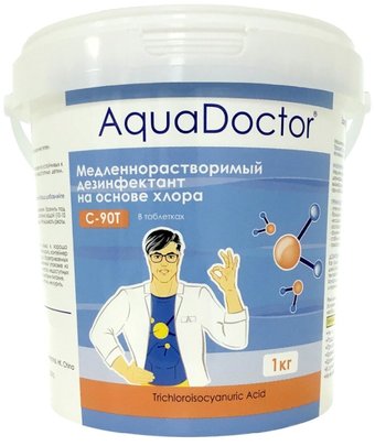 Химия для бассейна Aquadoctor Хлор для бассейна длительного действия C-90T 1кг