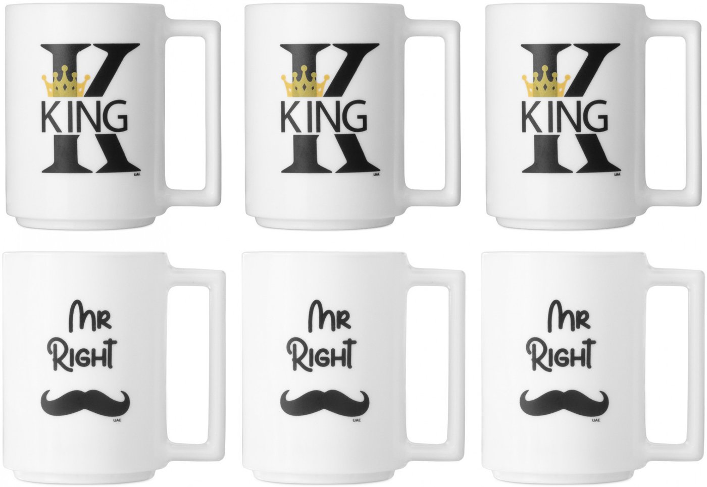 

Набор кружек Luminarc King&Mr Right V0366 (6шт)