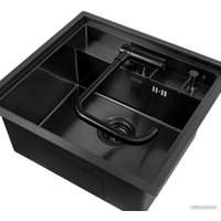 Кухонная мойка ARFEKA AF 520*490 + AF FSS304 + ZP DS BLACK PVD NANO