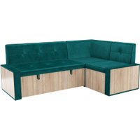 Угловой диван Мебель-АРС Таллин 191x83x121 (сине-зеленый Star Velvet 43 Black Green)