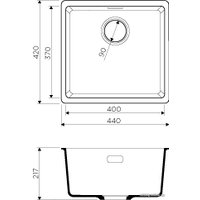 Кухонная мойка Omoikiri Kata 44-U SA