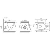 Унитаз подвесной Ceramica Nova Rimless CN1804 + 38772001