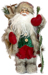 Дед Мороз в серой клетчатой шубке с подарками MT-150323-3-30