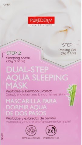 

Purederm Маска для лица кремовая Dual-Step Aqua Sleeping Mask Peptides&Bamboo 13 г