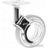 Колесо мебельное GTV GIRA д.75 мм (серое + хром без тормоза)