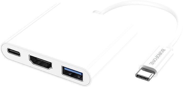 

Адаптер Borofone DH4 USB Type-C - USB Type-A 3.0+HDMI+USB Type-C (белый)