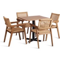 Кухонный стол TetChair Valhalla 80x65x76 (груша №3/черная опора)