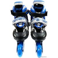 Роликовые коньки Игротрейд P01B-BS (р. 31-34, белый/синий/черный)