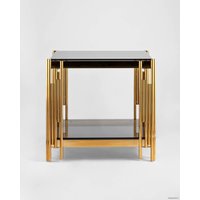 Журнальный столик Stool Group Гэтсби 55x55 EET-027-TG-1 (стекло smoke/сталь золото)