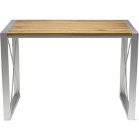 Кухонный стол Buro7 Лофт 110 (классика, дуб натуральный/серебро)