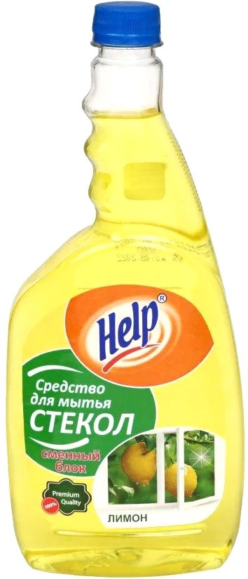 

Средство для стекла и зеркал Help Лимон сменный блок 750 мл