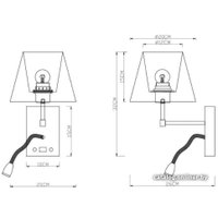 Бра Arte Lamp Elba A2581AP-2CC