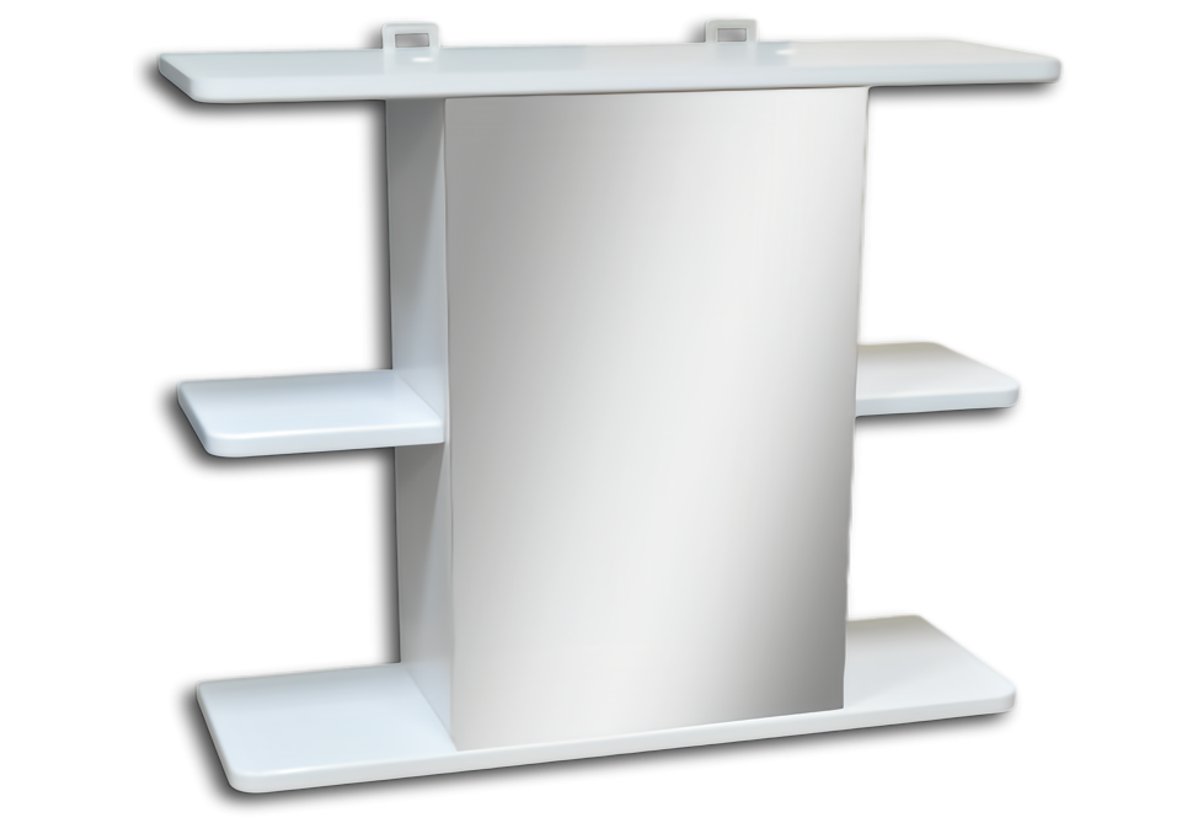 Гамма Шкаф с зеркалом для ванной 67.10 (белый, левый)