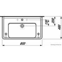 Умывальник Laufen PRO 813956 85x48