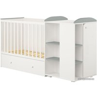 Кроватка-трансформер Polini Kids Ameli 900, с комодом (белый/серый)