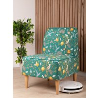 Интерьерное кресло MONOFIX Одос Принт кресло (лимон зеленый/микровелюр)