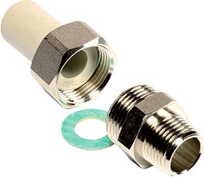 Wavin Ekoplastik Штуцер ПП с наруж. резьб. 20х1/2'' [SSE02020XX]