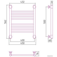 Полотенцесушитель Сунержа Богема+ прямая 500х400 020-0220-5040