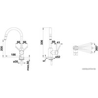 Смеситель Blanco Mida-S Silgranit (кофе) [521461]