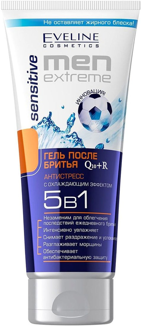 

Гель после бритья Eveline Cosmetics Q10+R Men Extreme Sensitive 5 в 1 гель (200 мл)