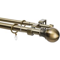 Карниз для штор Sundays Home Тиффани Раздвижной 25/28мм 2-х рядный (антик, 2-3.6м)