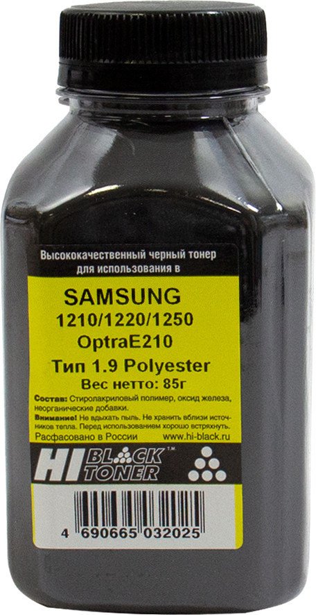 

Тонер Hi-Black для Samsung ML-1210/1220/1250/OptraE210 Polyester Тип 1.9 85 г