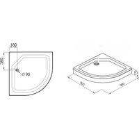 Душевой поддон Saniteco SNT-803 (90х90)