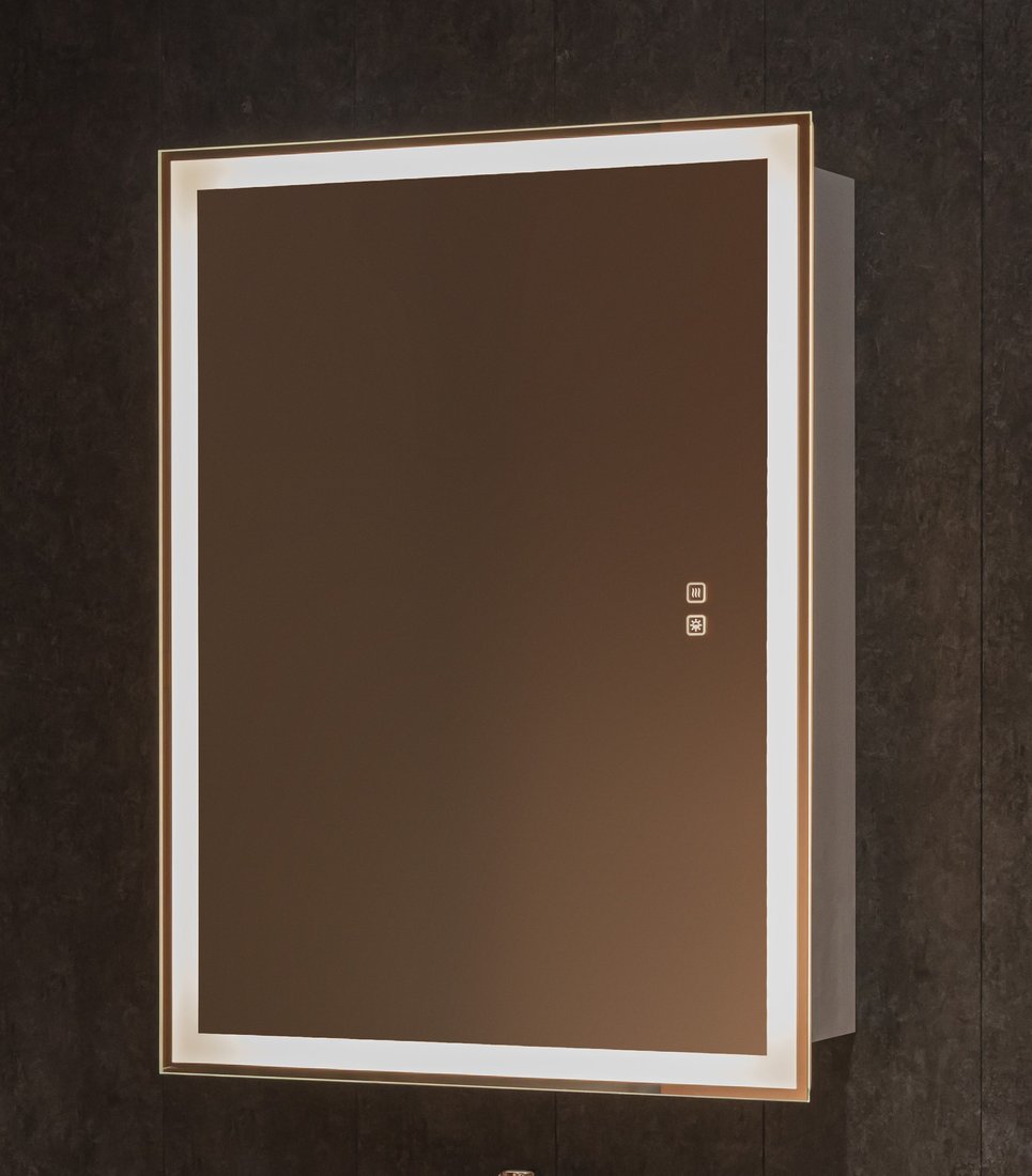 Silver Mirrors Шкаф с зеркалом для ванной Киото Flip 60x80-2.2 LED-00003023
