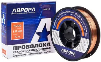 Сварочная проволока  Aurora ER70S-6 d.1.0 мм 5кг D200