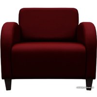 Интерьерное кресло Brioli Карл (экокожа, L16 вишневый/темные ножки)