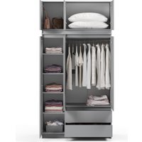 Шкаф распашной Soma ШК-3 120-235 (серый)