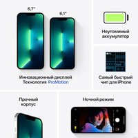 Смартфон Apple iPhone 13 Pro Max 512GB Восстановленный by Breezy, грейд A+ (серебристый)