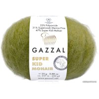 Пряжа для вязания Gazzal Super kid mohair new 64426 25 г 237 м (зеленый)