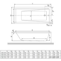 Ванна Excellent Wave slim 180x80 (с ножками)
