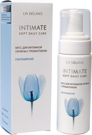 

Liv Delano Мусс для интимной гигиены с пребиотиком ультрамягкий Intimate