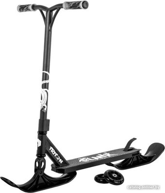Самокат на лыжах Plank Triton P20-TRI100BK-S+SKI (черный/ящерица)