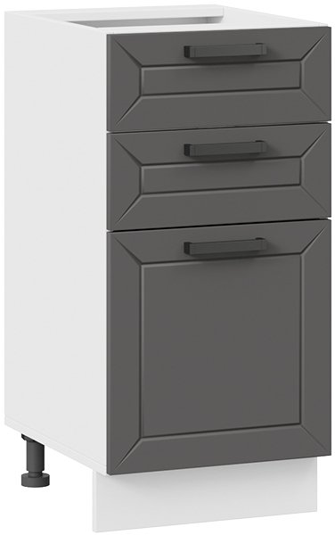 

Шкаф напольный Трия Лорас 1Н4Я3 (белый/холст вулкан)