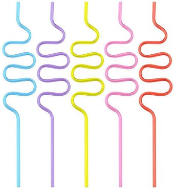 Набор соломок Мультидом Зигзаг YD13-156 (5шт)