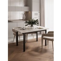 Кухонный стол Senira Велес 120x75 (мрамор эбея/опора черный)