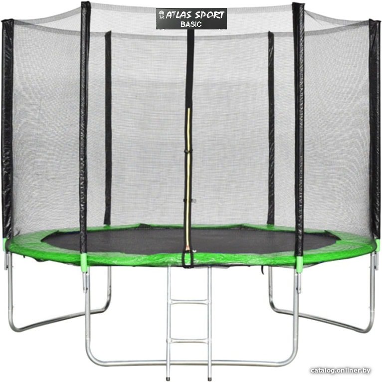 

Батут Atlas Sport 252 см - 8ft Basic (с лестницей, внешняя сетка, зеленый)