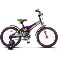Детский велосипед Stels Jet 18 Z010 2022 (черный/фиолетовый)