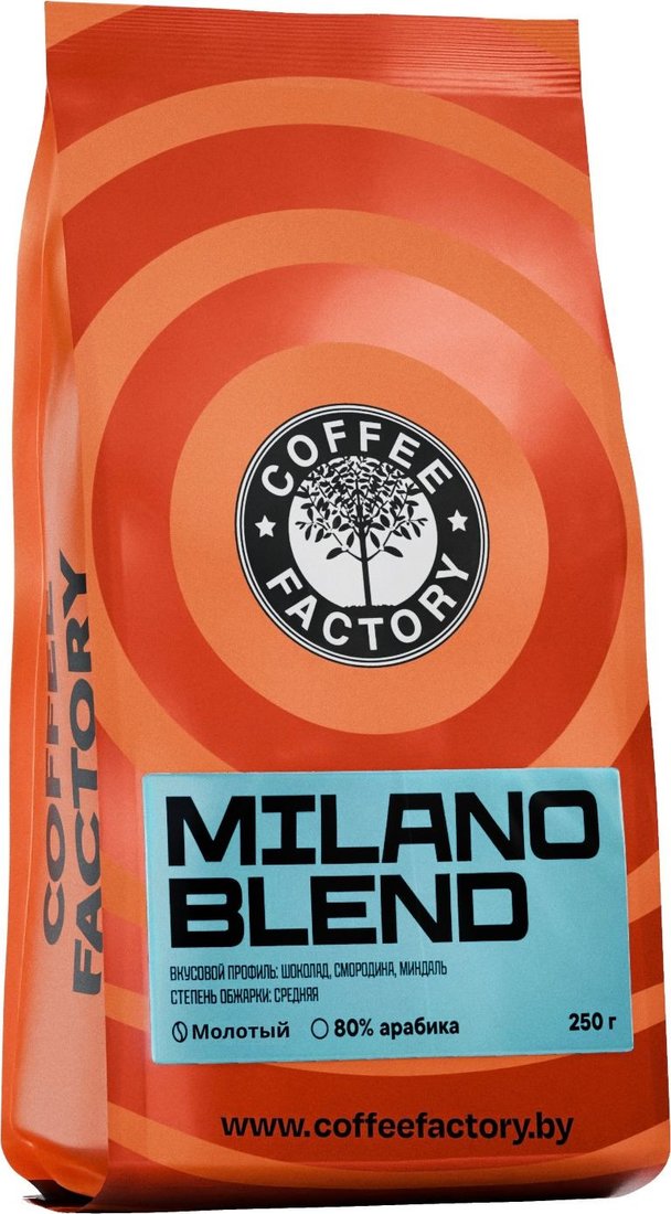 Кофе Coffee Factory City Milano Blend молотый 250 г
