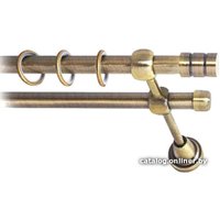 Карниз для штор Lm Decor Цилиндр (антик, гладкая, 3.6м 16мм, 2 ряда)