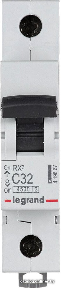 Выключатель автоматический Legrand RX3 1P C 32A 4.5кА 1M 419667