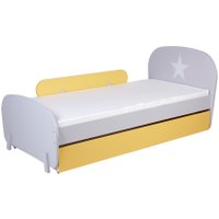 Кровать Polini Kids Mirum 1915 c ящиком (серый/желтый)