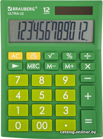 Бухгалтерский калькулятор BRAUBERG Ultra 12-GN 250493 (зеленый)