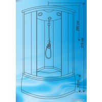 Душевая кабина Водный мир ВМ-8811Е (90x90, матовое стекло)