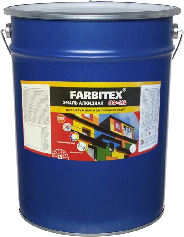 Эмаль Farbitex ПФ-115 10 кг (ярко-зеленый)