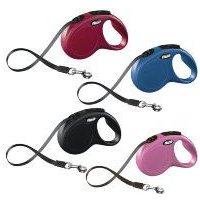 Поводок-рулетка Flexi New Classic S лента 5 м (красный)