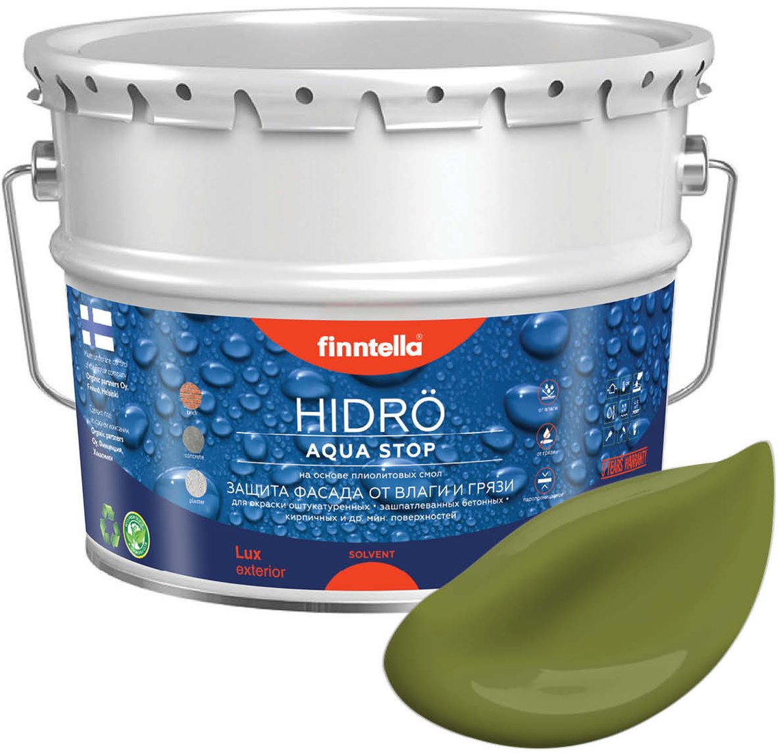 

Краска Finntella Hidro Ruoho F-14-1-9-FL030 9 л (зеленый)